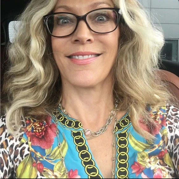 Hale Bob colorful A-line dress with chain link design neckline and cuffs 💃 - Picture 7 of 14